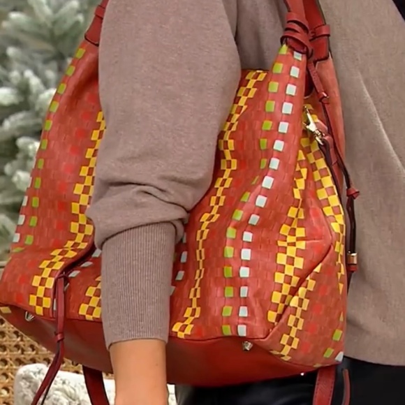 New Vince Camuto Convertible Leather Double Strap Tania Tote Moroccan Clay Multi - Picture 11 of 11